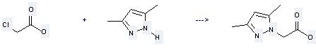 1H-Pyrazole-1-aceticacid, 3,5-dimethyl- can be prepared by 3,5-dimethyl-1H-pyrazole and chloroacetic acid by heating